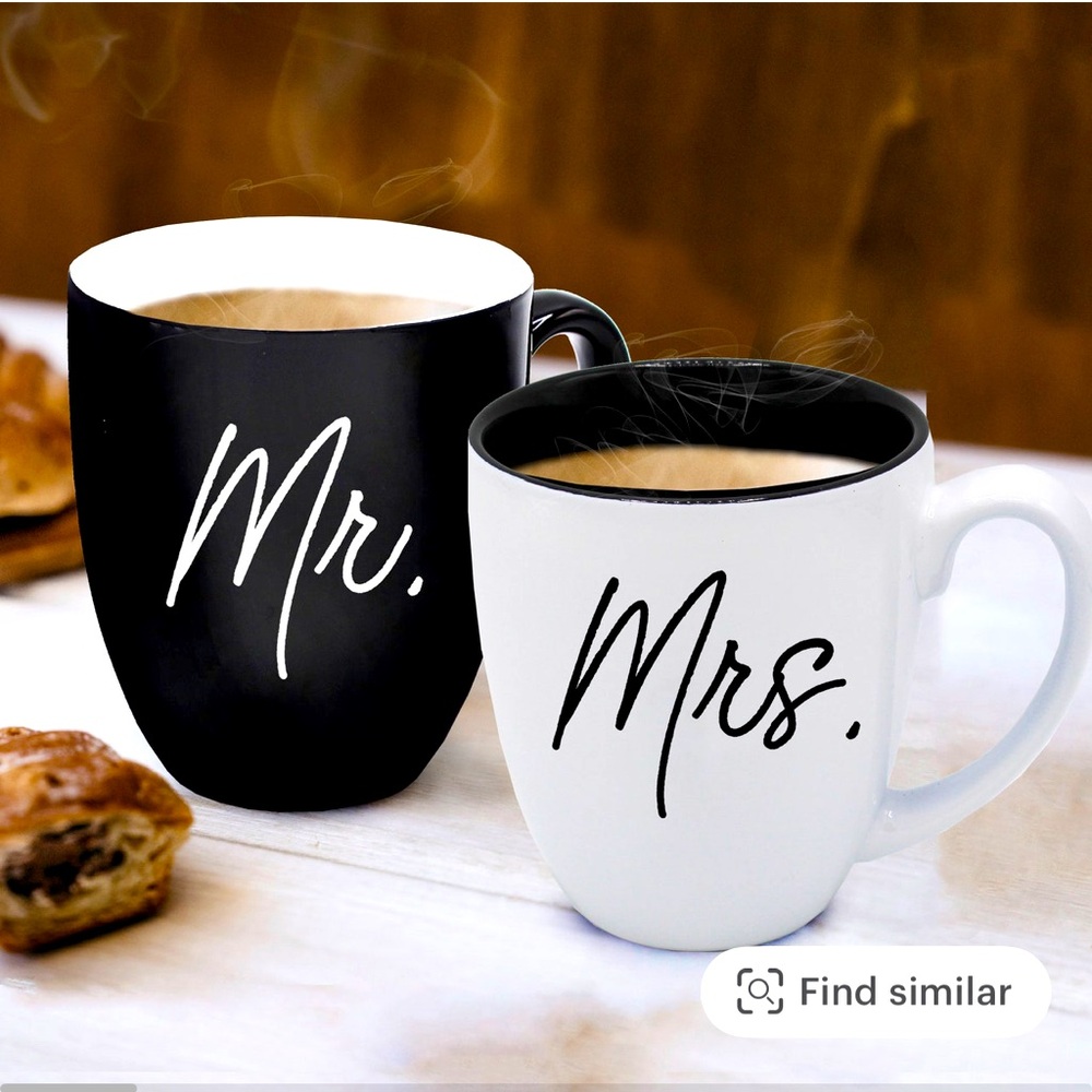 Mr. & Mrs. Coffee Mug Set - NIB
